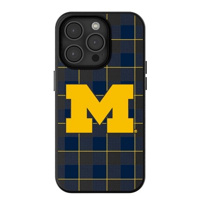 Keyscaper NCAA Big Ten Universities Plaid MagSafe Compatible Cell Phone Case for Apple iPhone