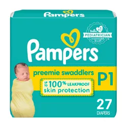 Pampers Swaddlers Active Baby Diapers Jumbo Pack - Size Preemie - 27ct