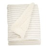 Lila and Jack Mink/Faux Shearling Blanket with Gray Stripe Design - 4 of 4