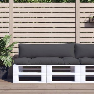 vidaXL Pallet Cushions 2 pcs Anthracite Fabric - 1 of 4