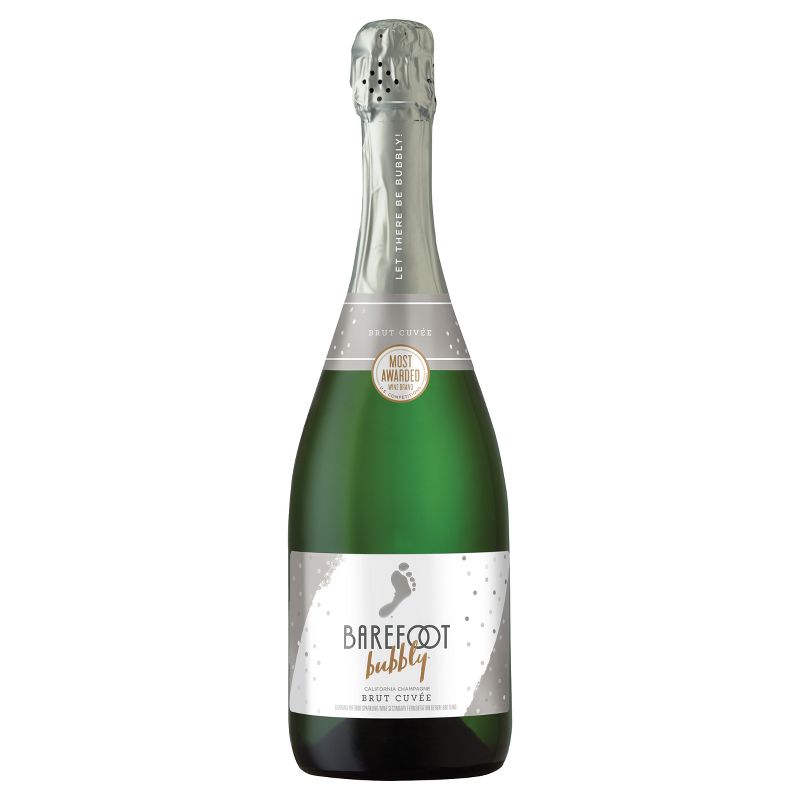 Barefoot Bubbly Brut Cuvee Champagne Sparkling Wine - 750ml Bottle, 1 of 9
