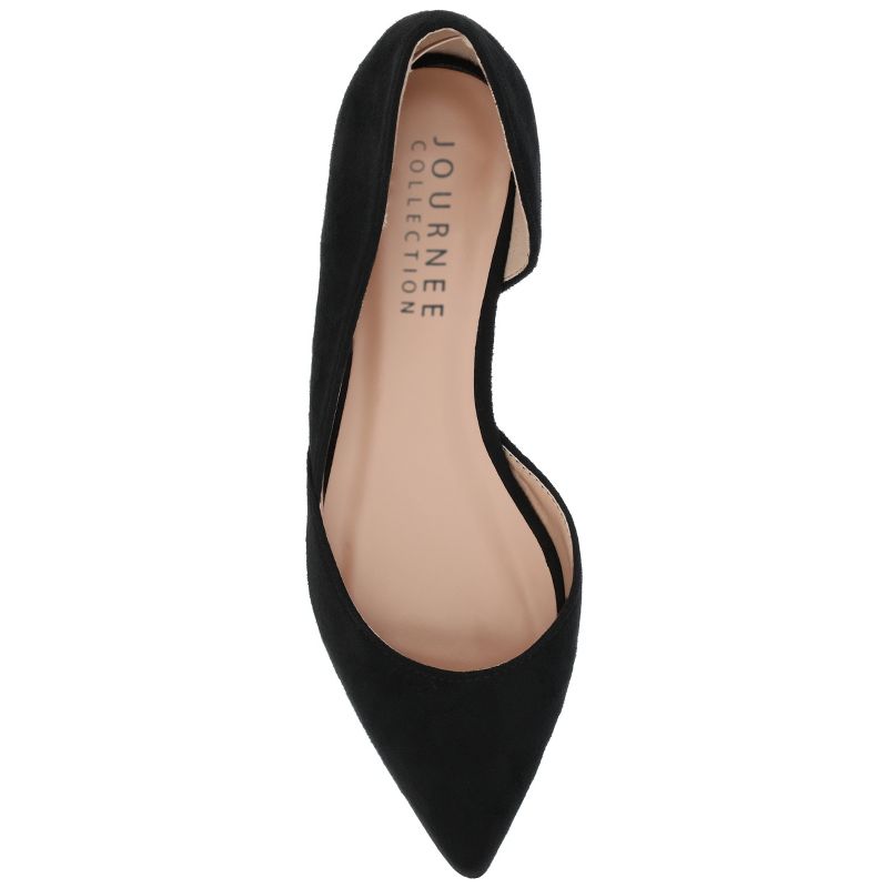 Journee Collection Womens Ester Slip On Pointed Toe D'Orsay Flats, 4 of 10