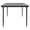 vidaXL Dining Table Black Powder-coated steel Large Durable - 4 of 4