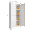 Vynxaria Decorative Storage Drawers: Elegant White Metal Cabinet with Adjustable Shelves - 2 of 3