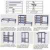 Racxily Perfect 4 Tier Closet Organizer Shelf with Hanging Rod and Fabric Shelves Storage Rack Holds up to 33LBS on Rod and 11LBS per Fabric Shelf - 4 of 4