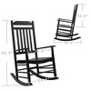 Kozyard High-Back Slat Rocking Chair Set – Solid Wood Rockers for Porch, Indoor, or Outdoor Use - 3 of 4