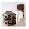Livabliss Archive 18"H x 18"W x 18"D Transitional Beige Pouf - 2 of 3