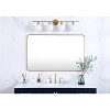 Elegant Lighting Soft corner metal rectangular mirror 30x48 inch in Brass - 2 of 4