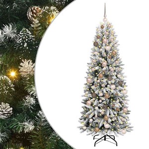 vidaXL Artificial Christmas Tree with 300 LEDs White 73 x 73 x 180 cm - 1 of 4