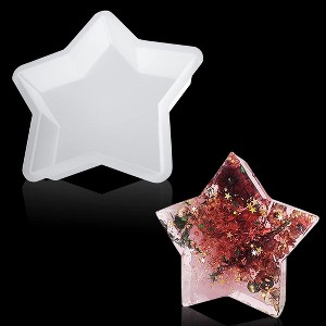 JDICTION Large Star-Shaped (Pentagram) Silicone Resin Molds - Epoxy Moulds for Bookends, Book Organize, Dried Flower & Insect Specimen - 1 of 4
