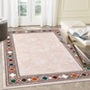 Washable Modern Bordered Rug Non Slip Low Pile Rug Soft Contemporary Throw Floor Cover Foldable Indoor Carpet for Living Room Bedroom Playroom - 4 of 4