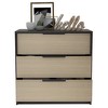Okak Modern 3-Drawer Bedroom Dressers with Superior Top,Wooden Dresser Chest ,Chest of Drawers for Bedroom/Entryway/Study - 4 of 4