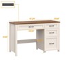 47" Executive Desk with Drawers & Charging Station, Computer Desk Workstation - 2 of 4