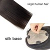 Jessie's Wig Women'S Hairpiece Clip In Human Hair Topper Full Coverage Straight Natural Black 1 Pc/Pack - 2 of 4