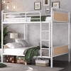 TiramisuBest Black Full XL Over Queen Metal Bunk Bed with Ladder and Slats Support - Ideal for Adults and Teens, Sturdy and Easy to Assemble - 2 of 4