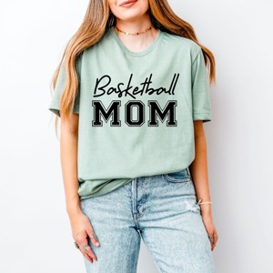 Simply Sage Market Basketball Mom Short Sleeve Tee - M - Sage - 1 of 4
