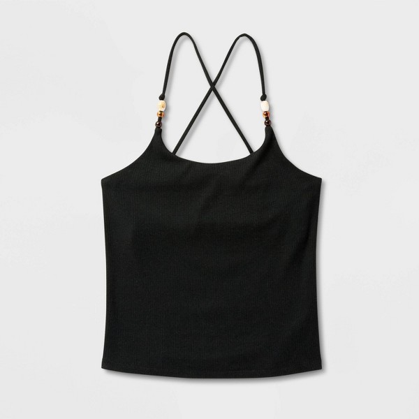 Top de tirantes con cuentas y acanalado para mujer - A New Day™ 5