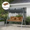 Outsunny Tufted Bench Cushions & Throw Pillows, 4 Piece, Indoor/Outdoor Replacement Bench Seat Pad, Back Cushion & 2 Pillows - 3 of 4