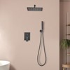 Cobbe Shower System, Shower Faucets Sets Complete, 12 Inches Matte Black Shower Fixtures with Handheld, Rough-in Valve Body and Trim Included - 2 of 4