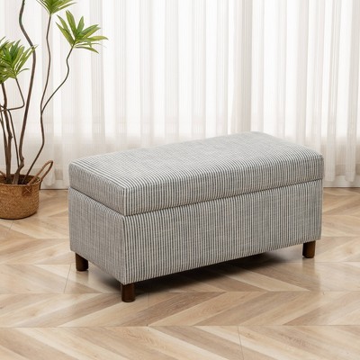 36" Wide Rectangle Storage Bench with Wood Legs - WOVENBYRD