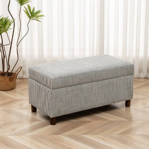 36" Wide Rectangle Storage Bench with Wood Legs - WOVENBYRD - 1 of 4
