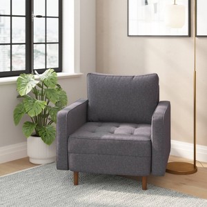 Taylor & Logan Hendrix Tufted Mid Century Modern Armchair - 1 of 4