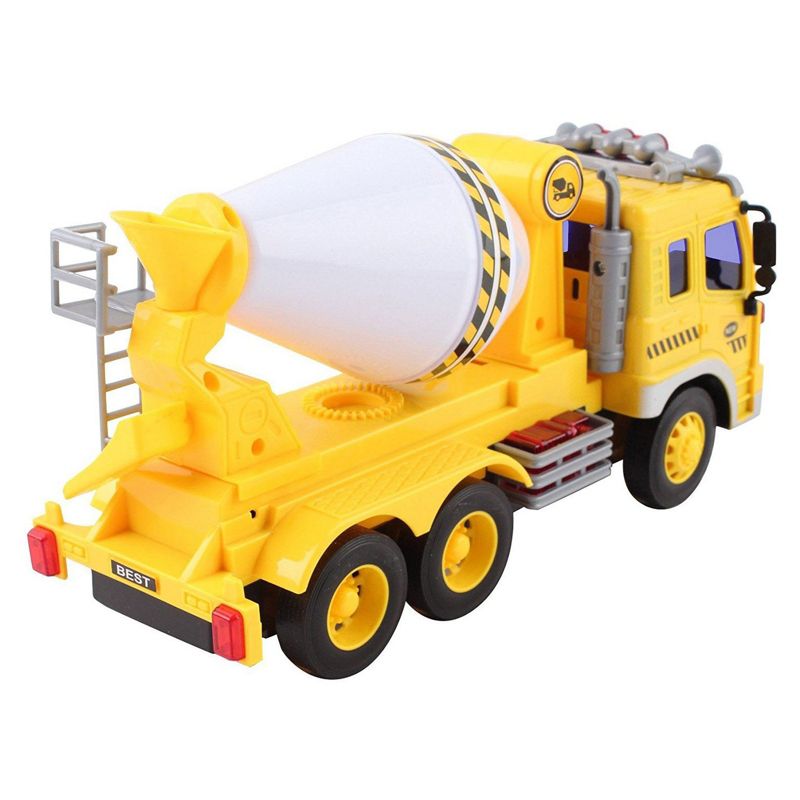 Insten Friction Powered Cement Mixer Truck Toy With Lights And Sound, Pull Back Toys, 2 of 6