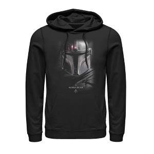 Men's Star Wars The Mandalorian Bounty Hunter Shadow Pull Over Hoodie - 1 of 4