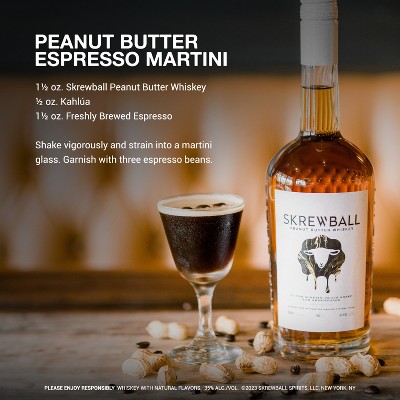 Skrewball Peanut Butter Flavored Whiskey - 50ml Bottle