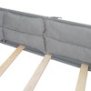 NicBex Full Size Upholstered Platform Bed 77.4" L Modern Wooden Bed Frame with Guardrail and Pillows for Bedroom, No Box Spring Required - 4 of 4