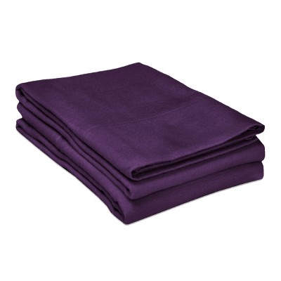 Paisley or Solid Flannel Cotton Pillowcases, Set of 2 by Blue Nile Mills