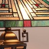 Chloe Lighting Innes Mission Tiffany-Style Blackish Bronze 3 Light Double Lit Table Lamp 16" Wide - 3 of 4