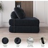 Folding Sofa Bed, Futon Sofa Bed, Futon Sofa Bed Convertible Sleeper Chair, Pillow Foldable Mattress Back Support, Portable Fold Out Couch, Single - 4 of 4