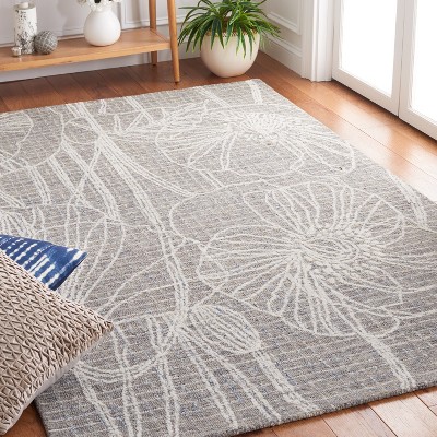 Beige and Ivory Hand-Tufted Wool 4' x 6' Area Rug
