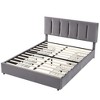 VECELO Velvet Upholstered Platform Bed Frame with Storage Drawers, Adjustable Headboard, No Box Spring Needed, Modern Storage Bed Frame for Bedroom - 3 of 4