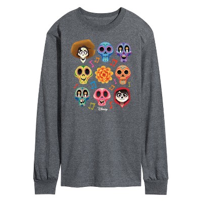 Men's - Coco - Musical Skulls Long Sleeve Graphic T-Shirt