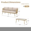 Outdoor Patio Furniture Set All Weather Wicker Conversation Set - 4 of 4