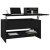 vidaXL Modern Coffee Table - Sleek Black Finish, Crafted from Engineered Wood, Easy Assembly, Ideal for Living Room, 31.5"x19.7"x15.7" - 3 of 4