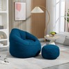 Grungis Bean Bag Chair,Beanbag Chair with Footrest,Adult Lounge Sofa with Padded Foam Padding,Comfy Couch for Living Room Bedroom - 2 of 4