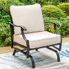 Captiva Designs 5pc XL Metal Outdoor Conversation Set with Rocking Chairs and Ottomans - image 2 of 4