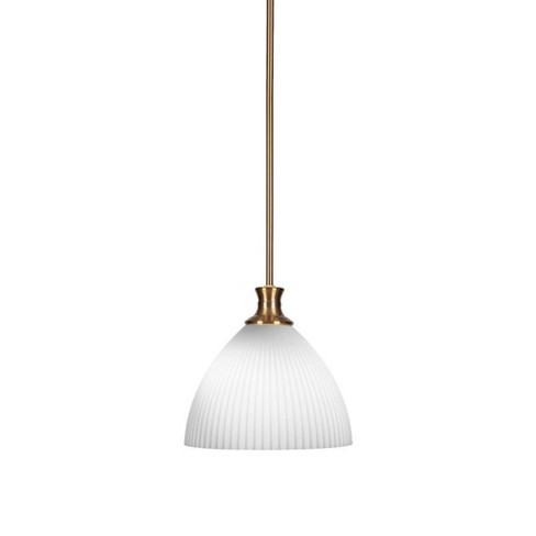 Toltec Lighting Carina 1 - Light Pendant in  New Aged Brass with 10.75" Opal Frosted Shade - image 1 of 1