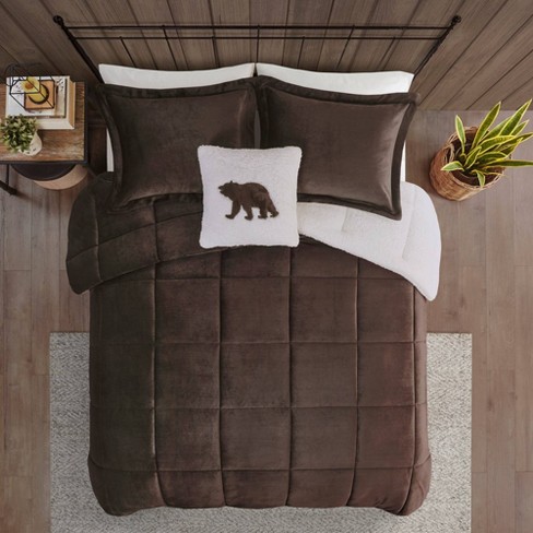 Alton plush to discount sherpa comforter set woolrich