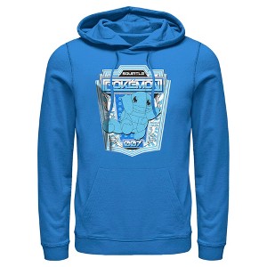 Men's Pokemon Squirtle Metallic Badge Pull Over Hoodie - 1 of 4