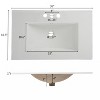 VYNXARIA 36" Rattan Bathroom Vanity with Ceramic Sink, Modern Bathroom Sink Cabinet, Free-standing Bathroom Vanity, Brown - 4 of 4