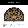 Evideco French Home Goods Half Circle Door Mat 24x16 Inch - 3 of 4