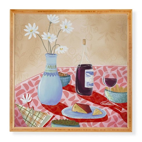 Deny Designs LouBruzzoni Dinner Still Life Framed Wall Art Bamboo - image 1 of 2