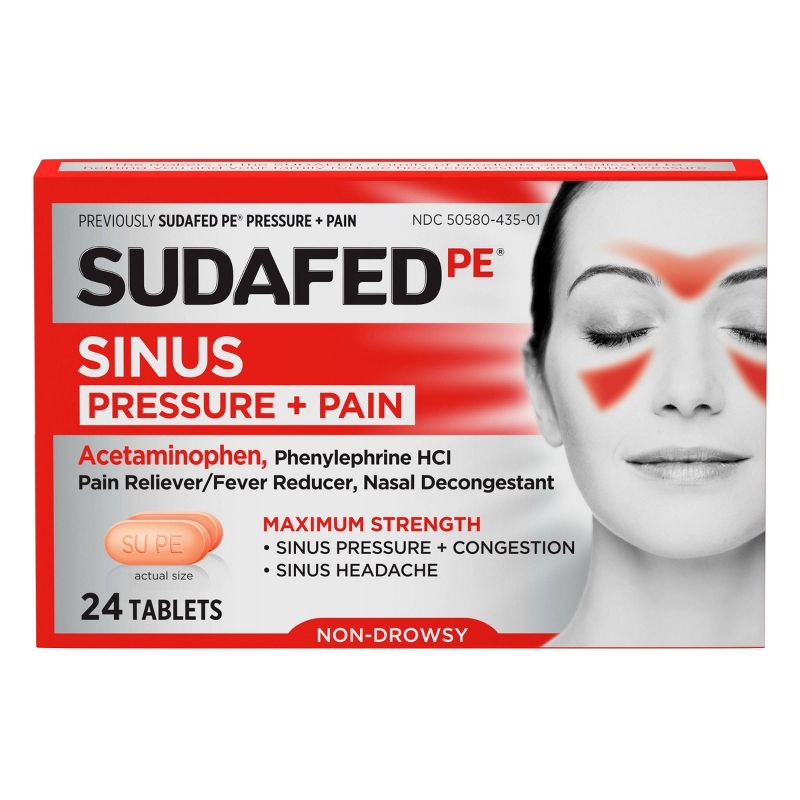 Sudafed PE Pressure + Pain Caplets - 24ct, 1 of 9
