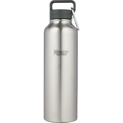 Healthy Human Stainless Steel Water Bottle |(Brushed Steel, 40oz/1183 ML)
