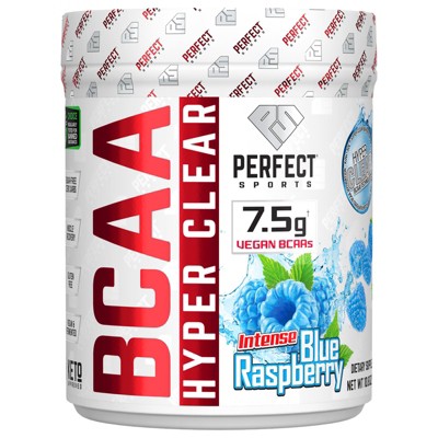 PERFECT Sports BCAA Hyper Clear, Intense Blue Raspberry, 10.8 oz (306 g)