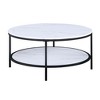 Wooden Modern 3-Piece Coffee and End Table Set with Round Tables and Storage Shelf for Living Room - 2 of 4